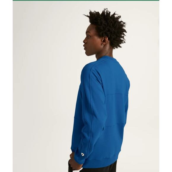 Able Made Kian men sweatshirt blue Size Large Blokecore Organic Normcore Soccer - Picture 2 of 11